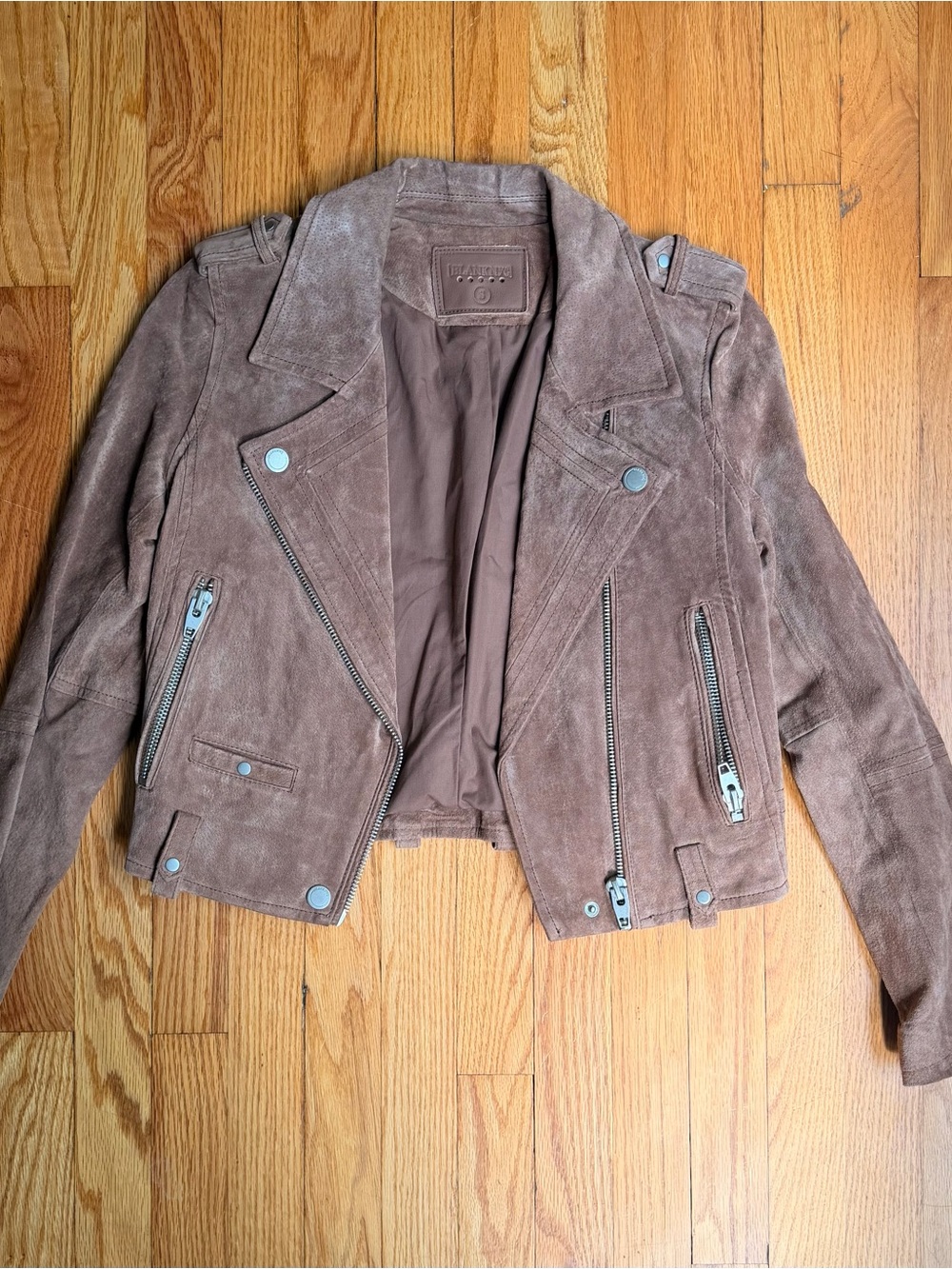 Blank NYC Suede Moto Jacket - Brown